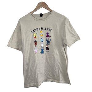 Karma Is A Cat Swiftie Graphic T-Shirt Size Large